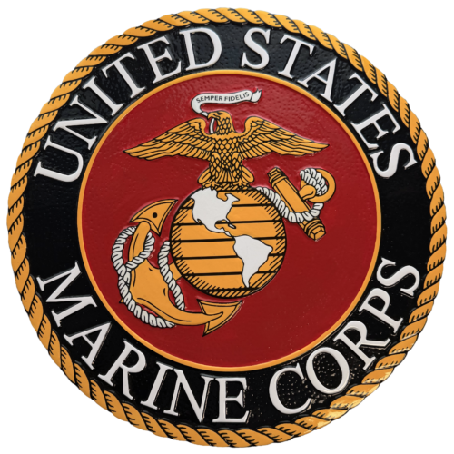 Marine Corps Wall Seal – Painted Wood Finish