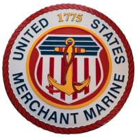 Merchant Marine Wall Seal - Painted Wood