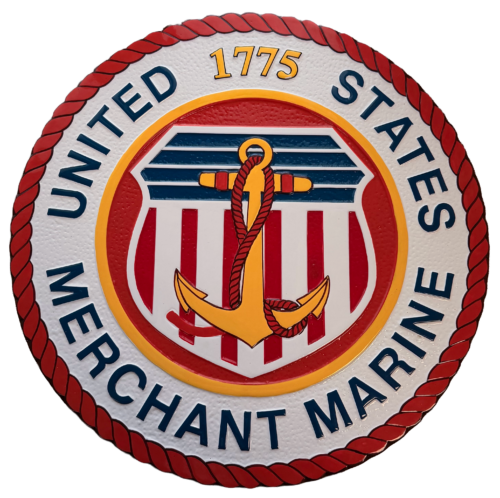 Merchant Marine Wall Seal Painted Wood Finish